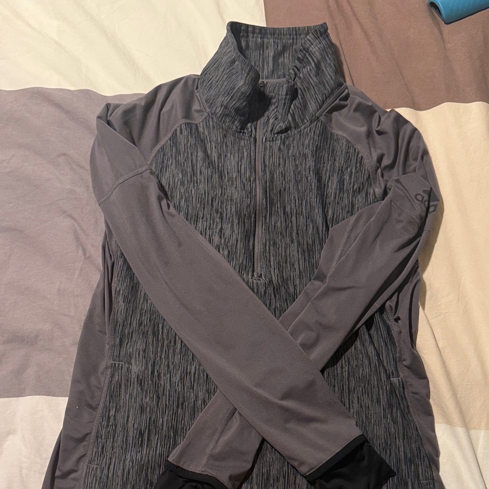 Gray Quarter-Zip Pullover